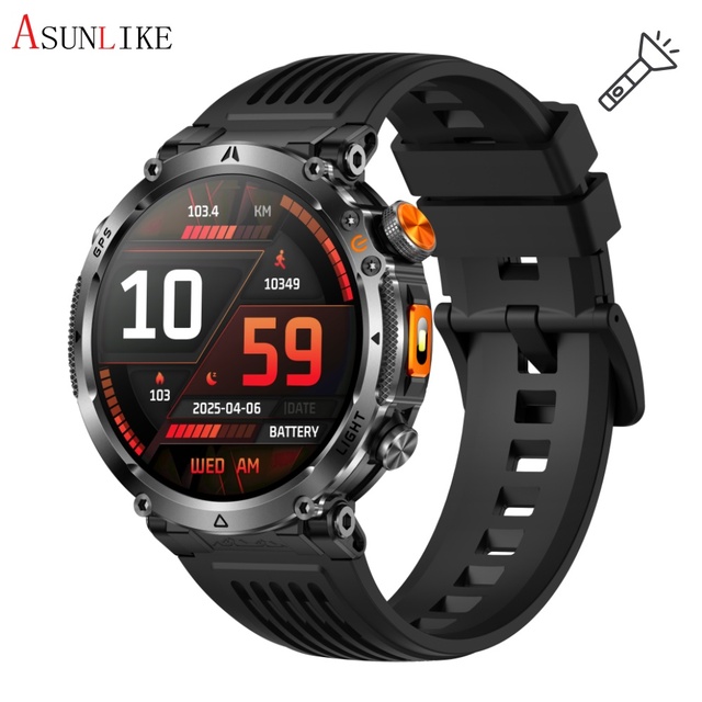 2026 Hot Sale Smart Watch 3ATM Waterproof GPS Ultra High Precision Outdoor LED Light Reloj Inteligente Para Hombre