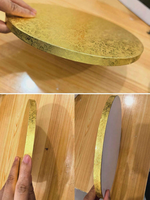 Plateaux ronds pour gâteaux en or de 1/2 pouce, plateaux à gâteaux robustes, diamètre 10 pouces