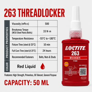 Venta Directa <span class=keywords><strong>LOCTITE</strong></span> 243 263 272 277 290 Adhesivo Industrial Fijador de Roscas Antiaflojamiento <span class=keywords><strong>para</strong></span> Bombas y Cajas de Engranajes - Product Image 4
