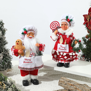 Figura Decorativa de Santa Claus Chef para Dropshipping en Shopify, Adorno Navideño de Dibujos Animados para Mesa de Hotel o Restaurante - Product Image 5