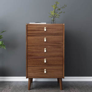 Armoire de rangement moderne en bois massif à cinq tiroirs, style chinois, polyvalente, avec tiroirs à glissement fluide, pour hôtel, vente en gros - Product Image 2