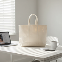 Sac fourre-tout en toile naturelle, couleur originale, coutures durables, pliable, portable, style tendance, pour courses au supermarché, sac cadeau