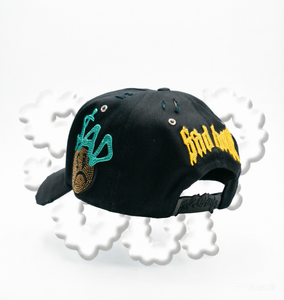 <span class=keywords><strong>Gorra</strong></span> de béisbol de gamuza de diseñador de alta calidad con ala ancha, bordado de diamantes de imitación y detalles en cromo dorado 24k, El Hat - Product Image 3