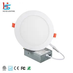 5CCT 9w 4 inci tersembunyi bulat ultra ramping led lampu panel langit-langit bulat putih trim adjustable lampu panel pot