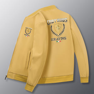 Veste polaire à capuche coupe-vent pour homme, style chinois simple, col montant, uniforme de baseball, décontractée, ODM - Product Image 3