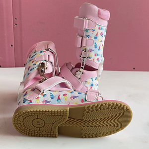 Zapatos ortopédicos médicos hechos en China para niños, equipo <span class=keywords><strong>de</strong></span> rehabilitación ortopédico <span class=keywords><strong>de</strong></span> suela dura <span class=keywords><strong>de</strong></span> cuero rojo, zapatos correctivos - Product Image 4