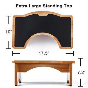 Tabouret de toilette accroupi portable en bambou contemporain escabeau de salle de bain pliable en bois avec pieds antidérapants pour hôtels - Product Image 5