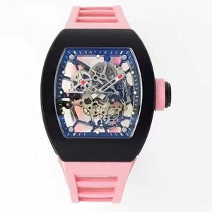 Reloj Mecánico Automático de Lujo con Tourbillon Esqueletizado de Cerámica Negra de Alta Calidad, Estilo Diseñador de Moda - Product Image 2