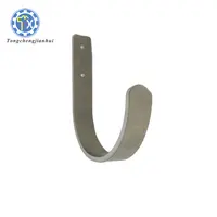 Prezzo di fabbrica personalizzato lamiera piatta alluminio anodizzato acciaio inossidabile gancio a forma di J singolo per parete