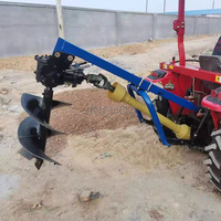 Produit phare : Tarière à engrenages à trois points, montée sur tracteur, pour le creusement de trous de plantation de palmiers, avec palettes en caoutchouc, haute performance