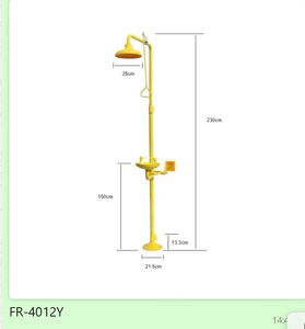<span class=keywords><strong>Lavaojos</strong></span> y Ducha Combinados de Acero Inoxidable de Alta Seguridad, con Equilibrio de Presión, de Pie, Contemporáneos, para Uso en Hospitales y Escuelas, Resistentes a Químicos - Product Image 6