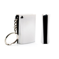Porte-clés en caoutchouc PVC miniature de haute qualité, modèle de manette de jeu PS Station, 3 couleurs, 6 cm