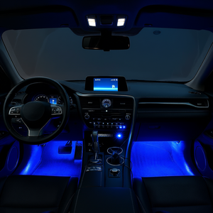 4 pièces DC 12V bleu LED voiture éclairage intérieur atmosphère charge lampe décorative pour voiture intérieur Auto éclairage - Product Image 2