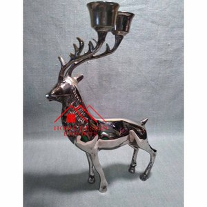 Portavelas de ciervo con 4 velas, soporte de luz de té para decoración de boda, candelabro de aluminio de gran venta, superventas - Product Image 6