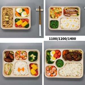 Contenitori per Alimenti Usa e Getta Compostabili in Bagassa di Canna da Zucchero con 2/3/4/<span class=keywords><strong>5</strong></span>/6/7 Scomparti, Scatole da Asporto, Piatti per Catering, Vassoi per Alimenti - Product Image 2