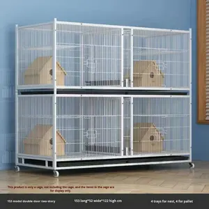 Cage d'Élevage pour Pigeons, Boîte Solide Blanche pour Perroquets, Cage pour Animaux de Compagnie <span class=keywords><strong>Anti</strong></span>-Souris, <span class=keywords><strong>Anti</strong></span>-Belette, Tube Carré et Fil de Fer - Product Image 6