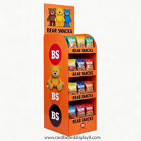 Présentoirs de sol pliables personnalisés et écologiques en carton ondulé pour boissons, bières, bonbons et aliments en magasin de détail