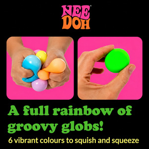 Nuevo Paquete de 6 Mini Pelotas Sensoriales de Rebote Lento Schylling Rainbow Teenie NeeDoh, Juguetes Sensoriales Suaves - Product Image 6