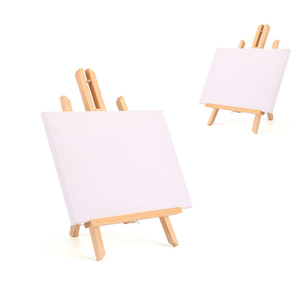 Petit chevalet d'exposition en bois pliable pour l'<span class=keywords><strong>art</strong></span>, l'artisanat, les mariages et les événements, avec logo gravé personnalisé, service OEM - Product Image 2