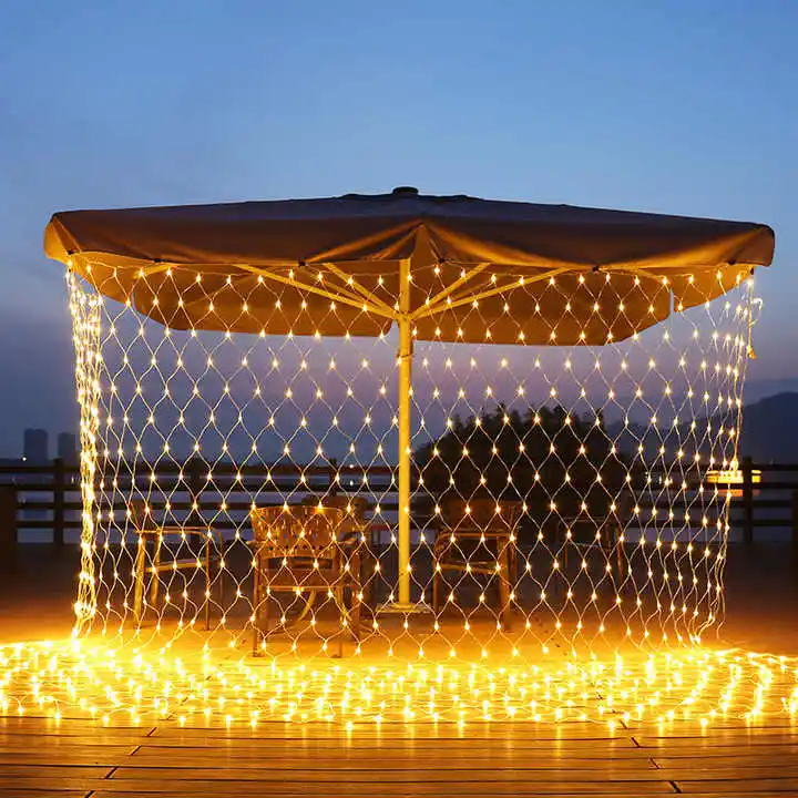 Jxjt Outdoor Waterdicht Xmas Motief String Licht Boom Lamp Decoraties Kerst Decoratieve Verlichting Solar Tuin Led Net Verlichting