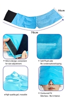 Compresse de gel chaud/froid Bingyuan pour le soulagement des migraines et des maux de tête, effet rafraîchissant longue durée, 70x16cm, Validité 3 ans, Classe Médicale I