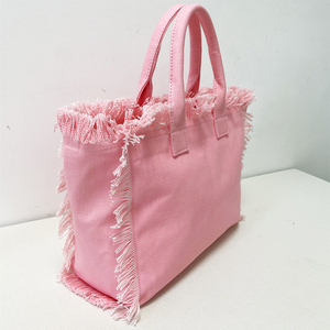 Borse in Tela alla Moda per Uso Quotidiano Femminile, Borse a Tracolla con Nappine, Grande Capacità - Product Image 6