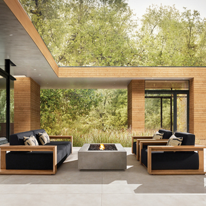 Sofá de ocio para Villa de alta calidad, <span class=keywords><strong>terraza</strong></span> de Hotel de lujo, sofá moderno de madera de teca, sofás de jardín baratos para exteriores - Product Image 6