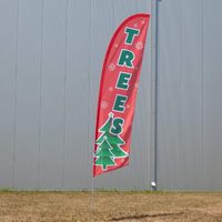 Drapeau publicitaire extérieur résistant aux UV pour vitrine, drapeau plume promotionnel pour salon professionnel, vente en gros