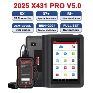 LAUNCH 2025 Versi X431 <span class=keywords><strong>PRO</strong></span> V5.0 8" 12v Obd2 Scanner Alat Pemrograman ECU Mesin Diagnostik Otomotif dengan DBScar7 BT Head - Product Image 2
