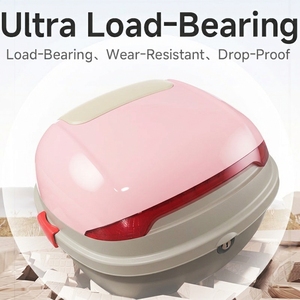 Top case universel pour <span class=keywords><strong>moto</strong></span>, boîte arrière étanche pour scooter, 41L, plastique ABS, coffre de rangement arrière pour <span class=keywords><strong>moto</strong></span> électrique - Product Image 2