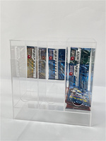 Distributeur de paquets de cartes Yugioh en acrylique transparent à chargement arrière avec 3 compartiments personnalisés