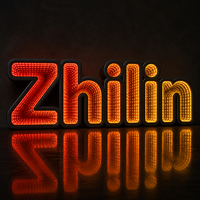 Panneau publicitaire LED miroir infini 3D Zhilin pour extérieur, miroir mural infini RGB à mille couches, plancher de danse mural 3D CE Rohs