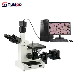 Microscopio metalográfico trinocular 4XC-W con software y ordenador