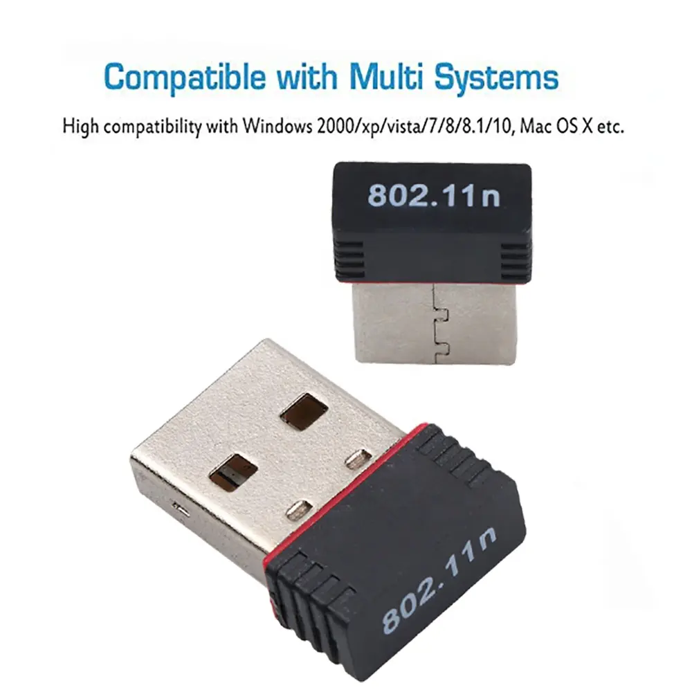 MT7601 mini récepteur Wifi USB 150Mbps USB2.0 adaptateur Wifi sans fil cartes réseau pour mini pc TV Box