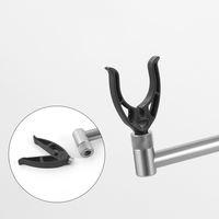 Nouveau support de canne à pêche réglable et rétractable en alliage d'aluminium, pliable, léger, portable, accessoires de pêche à la carpe, fixation au sol
