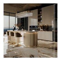 Meuble de rangement de luxe durable pour îlots résidentiels, armoire murale de cuisine pour intérieur