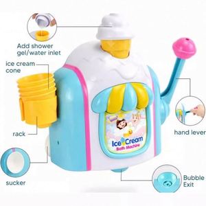 Machine à bulles de bain pour bébé en matériau sûr, jouet de bain en forme de crème glacée, jouets de bain moussants - Product Image 4