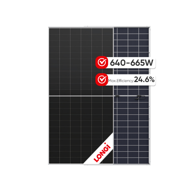Longi Hi-Mo X10 LR7-72HVH 640W 650W 660W N-Type TOPCon Monocrystalline Half Cell Solar Panel Factory Price