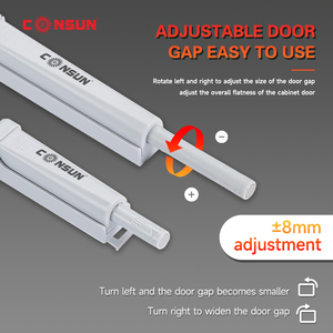 Đồ nội thất phần cứng cửa tủ quần áo đệm mềm đóng van điều tiết đẩy hệ thống mở - Product Image 5