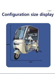 Tricycle Électrique Passager Haute Qualité 2026, Carrosserie Ouverte, 3 Passagers, Charge Utile 200-300kg - Product Image 6