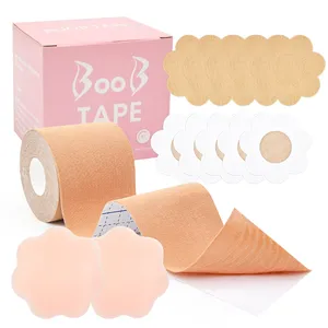 Breast Lift Lifting Boob Tape And Silicone Nipple Cover Kit With Box Plus Size Boob Tape For Large Breasts