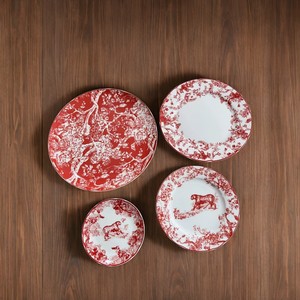 Wholesale Luxury Bone China Porcelain Dinner <b>Plates</b> Set Vintage Round Pattern Dishes for Kitchen Use Plant Design Style - Product Image 2