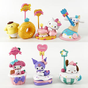 6 pz/set di torta di Dessert note porta carte Kitty ornamenti da scrivania Sanriomn Cake Figure cartone animato la <span class=keywords><strong>mia</strong></span> melodia Kuromi - Product Image 3