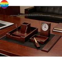 Ensemble d'organisateurs de bureau multifonctionnels BIGOO en bois et métal, 8 pièces, design moderne et luxueux, 39x59cm, pour le bureau et le rangement professionnel