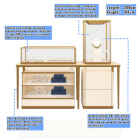 Vitrine à bijoux personnalisable avec un design moderne pour les magasins de détail et les expositions