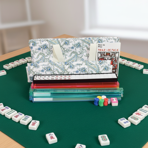 Ensemble <span class=keywords><strong>de</strong></span> Mahjong Américain en Mélamine, 1 pièce MOQ en stock, Accessoires complets avec sac, 4 supports <span class=keywords><strong>de</strong></span> pions, dés, jeu <span class=keywords><strong>de</strong></span> score - Product Image 1