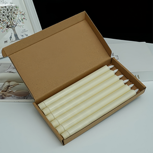 <span class=keywords><strong>Bougie</strong></span> <span class=keywords><strong>LED</strong></span> conique à surface lisse de 19,5 cm, emballée individuellement, idéale pour les centres de table de mariage - Product Image 6