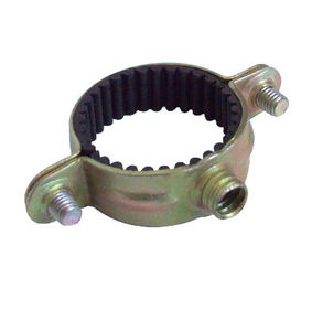 M7 Metric Carbon Steel <b>Thickness</b> 0.8/1.0mm One <b>Ring</b> Throat Hoop Pipe Clamp with Rubber Galvanized - Product Image 3