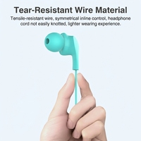 Earphone USB-C TKT Stable Wired Connection dengan Mikrofon, Kualitas Panggilan Jernih, Headset In-ear Tipe-C untuk Rapat dan Obrolan Suara