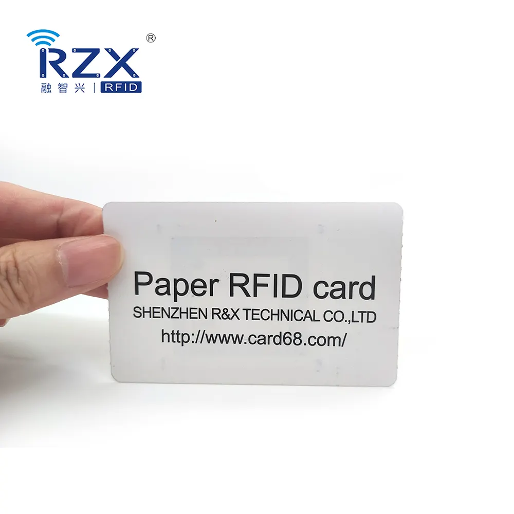 Rfid thẻ giấy 13.56MHz chip có thể in có thể tái chế thân thiện với môi giấy thẻ khách sạn vé